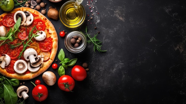 Pizza making background Illustration AI GenerativexA