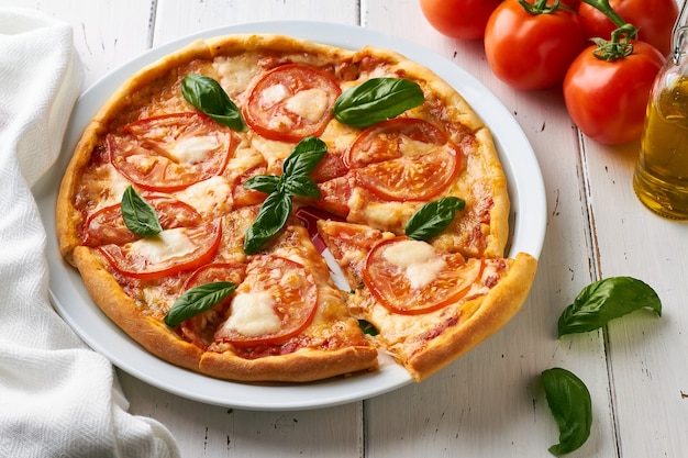 Pizza Margherita is a typical Neapolitan pizza