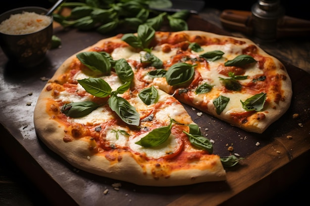 Pizza Margherita Met Basilicum