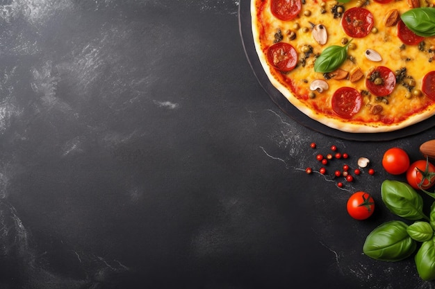 Foto scenario di mockup di pizza generare ai