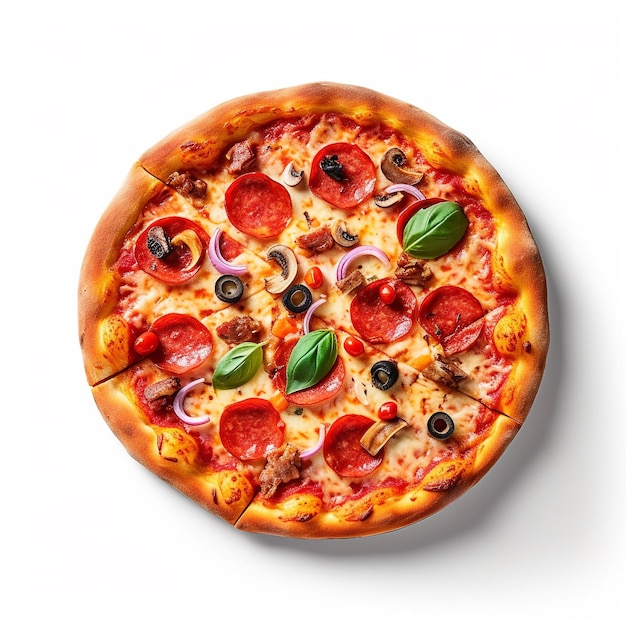 Фото Пицца на белом фоне
