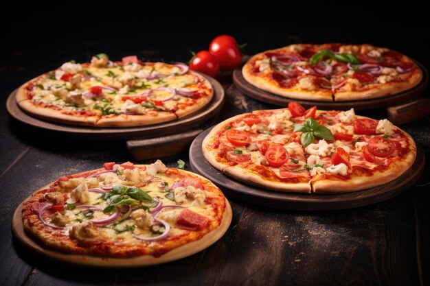 ピザのオプション ペパロニ チーズ チキン トマト添え ツナ シュリンプ 美観を重視