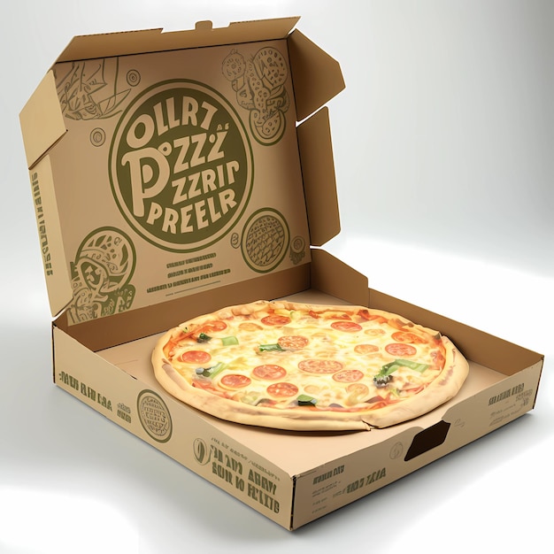 Photo pizza packaging