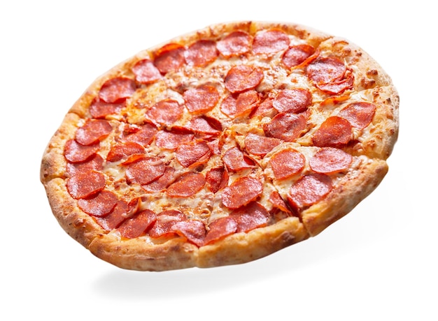 Photo pizza pepperoni isolated on white background