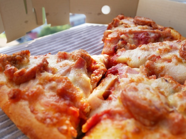 Pizza in pizza box