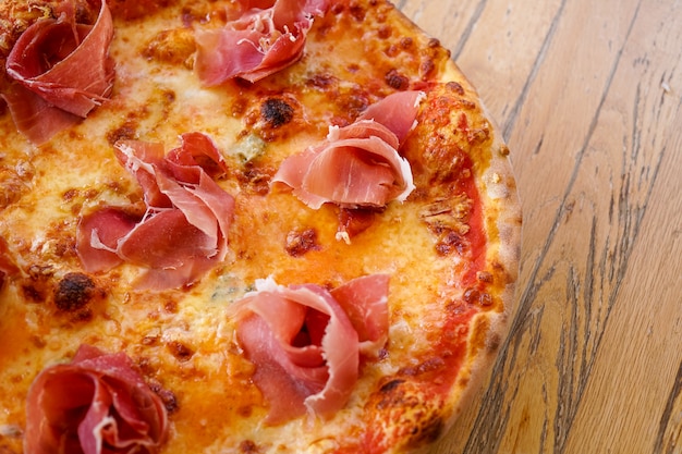 Pizza on a restaurant table