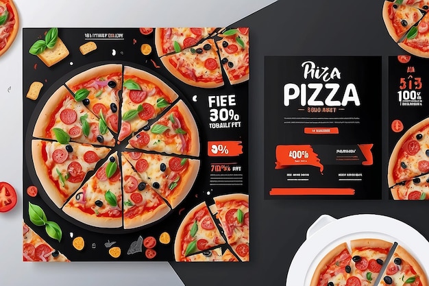 Pizza SOCIAL MEDIA POST DESIGN TEMPLETPIZZAFOODFAST FOOD