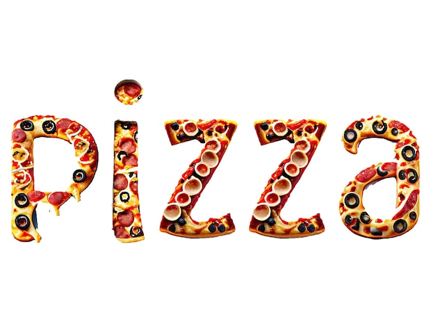 Photo pizza typography