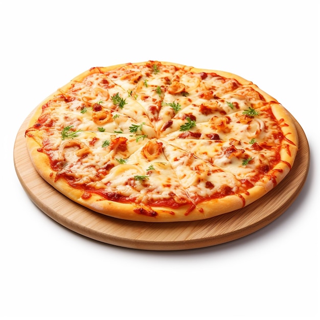 pizza white background