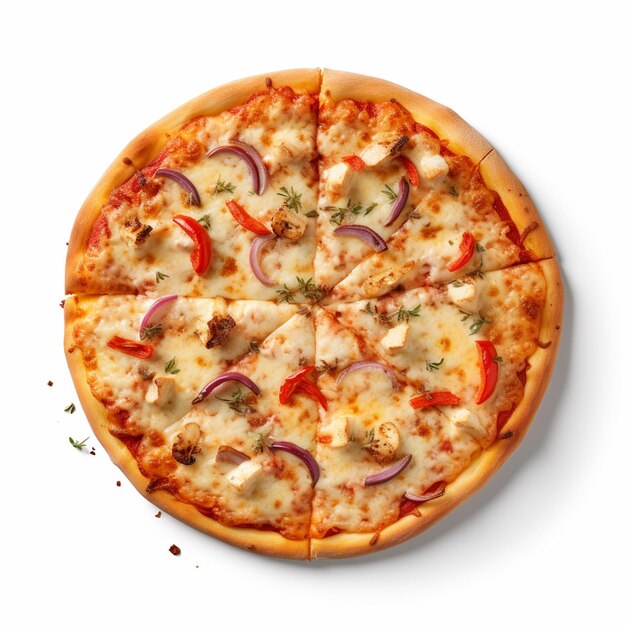 pizza white background