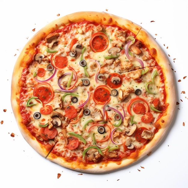 pizza white background