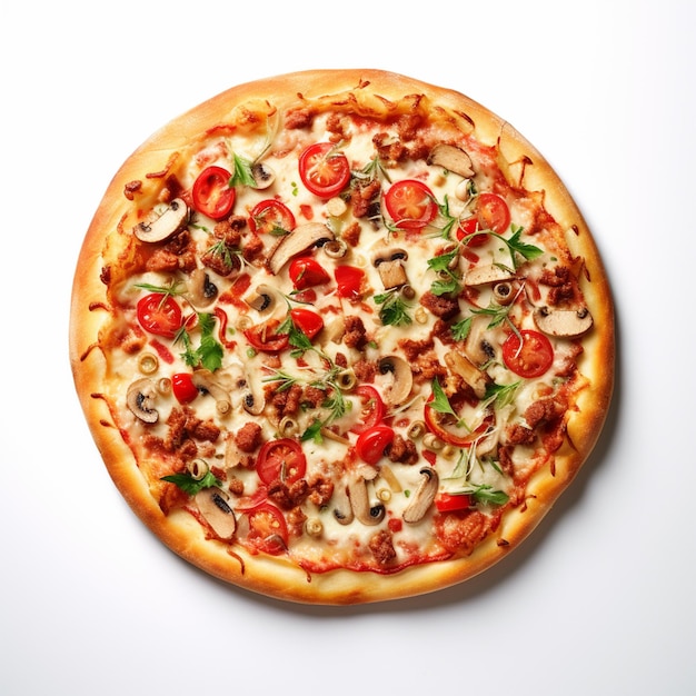 pizza white background