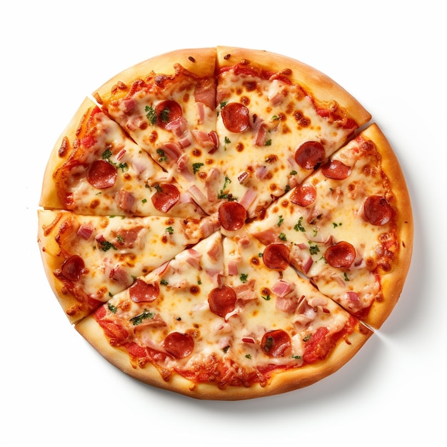 pizza white background