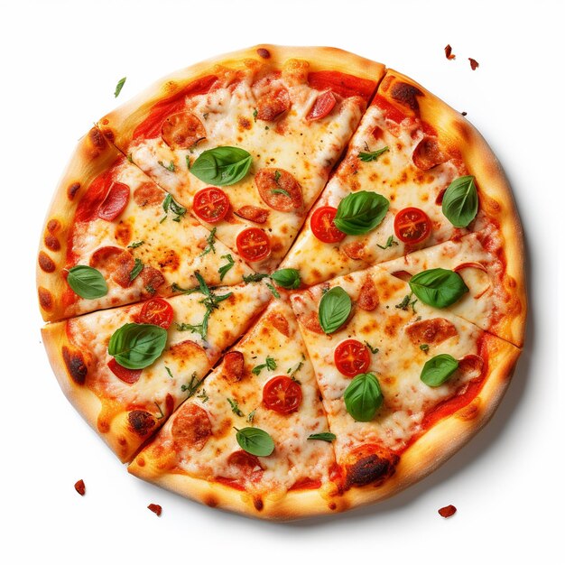 Foto pizza con sfondo