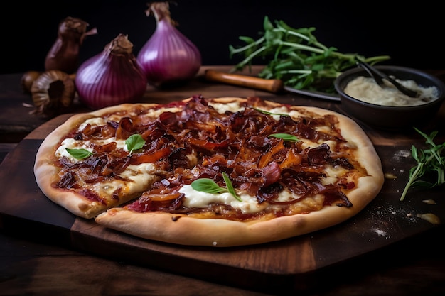 Pizza with Caramelized Onions