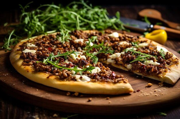 Pizza with Cumin Spiced Lamb