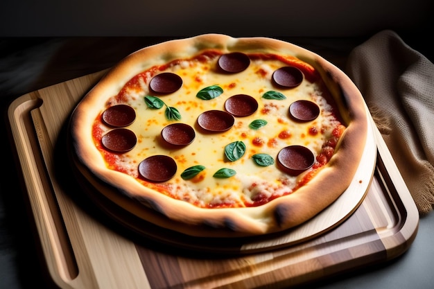 Pizza with Delicious taste Generated Ai