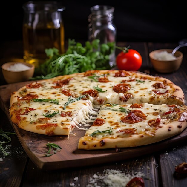 Foto pizza con formaggio extra