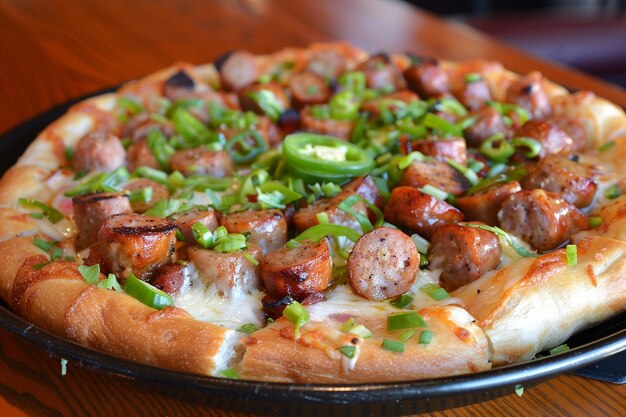 Pizza with Sausage and Jalapeno