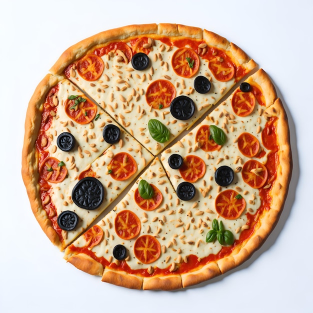 A pizza with a slice cut out of it