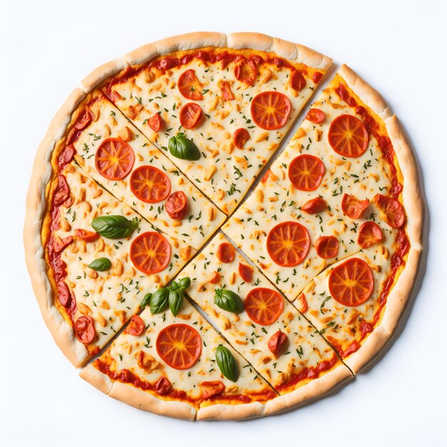 A pizza with a slice cut out of it