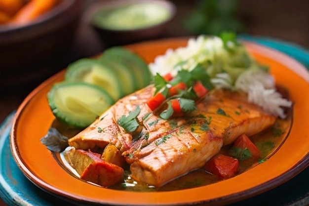 Plaat met mondwaterende Pescado Zarandeado Traditioneel Mexicaans gerecht