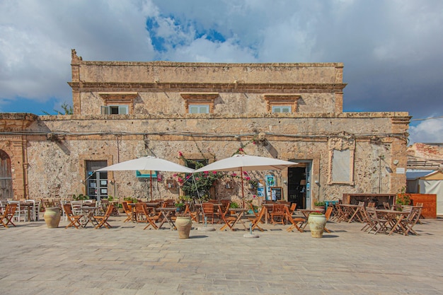 Plaats van vissers in marzamemi. Sicilië.