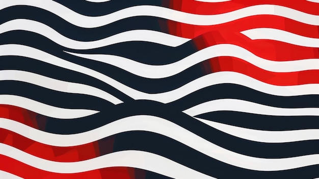 Plaatsing van het gestreepte patroon in de door AI gegenereerde illustratie van de vlag