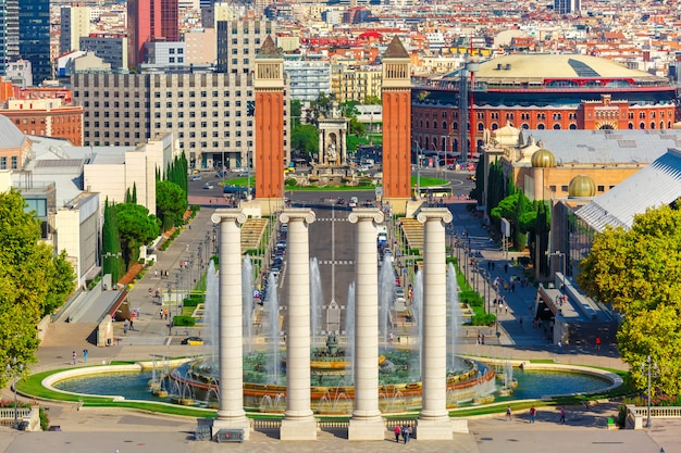 바르셀로나, 카탈로니아, 스페인의 Placa Espanya