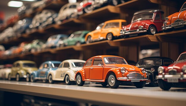 Foto i luoghi ha molte diverse macchine in miniatura che ha già fatto anche la sua mostra di auto d'epoca in vendita