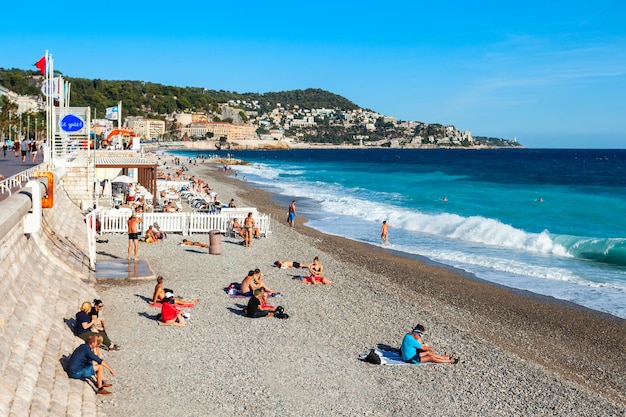 Plage blue beach in nice france