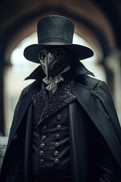 Photo plague doctor ai generated image