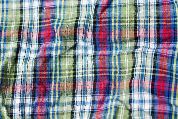 Plaid fabric with different colors