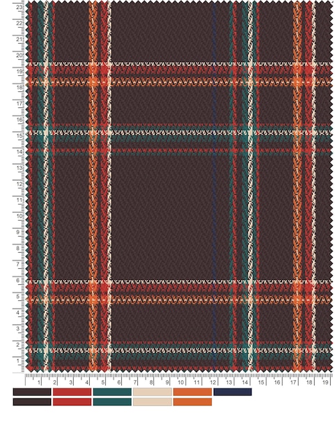 A plaid fabric with a green and yellow plaid pattern.