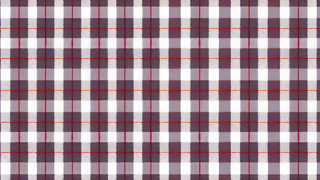 A plaid fabric with a red stripe.