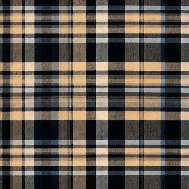 A plaid pattern with a brown and tan stripes.