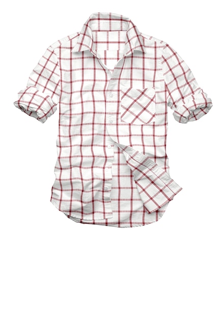 Plaid shirt with tartan pattern Men fashion clothing