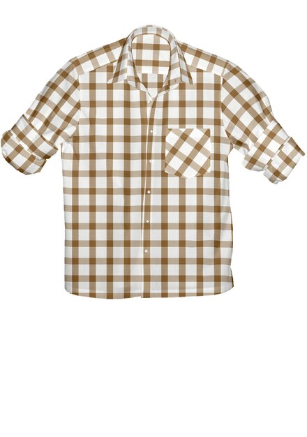 Plaid shirt with tartan pattern Men fashion clothing