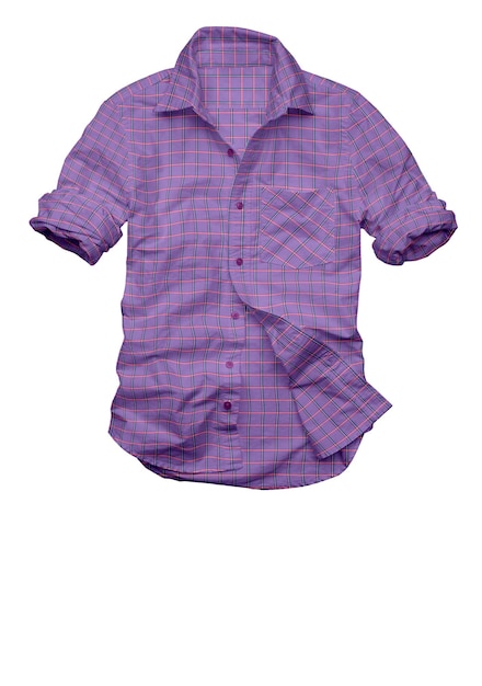 Рубашка в клетку с рисунком в клетку Мужская модная одежда