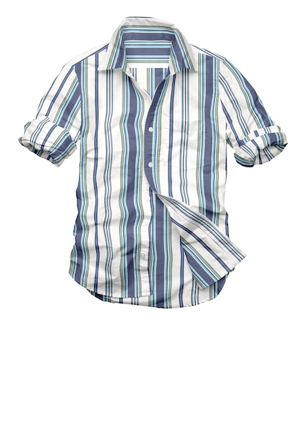 Фото Рубашка в клетку с рисунком в клетку мужская модная одежда
