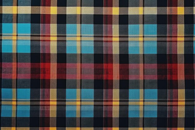 Plaid textureerde één stof achtergrond Tartan vector textiel van achtergrond controleer textuur met een naadloos patroon Ai gegenereerd