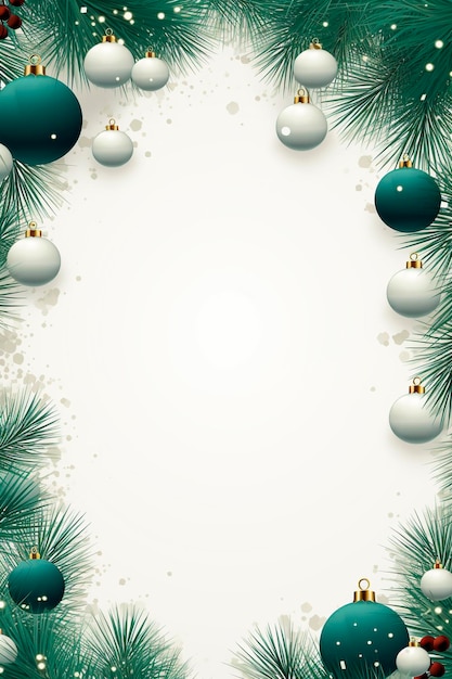 plain background with christmas decoration frame