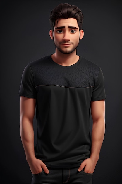 Plain Black TShirt Mockup