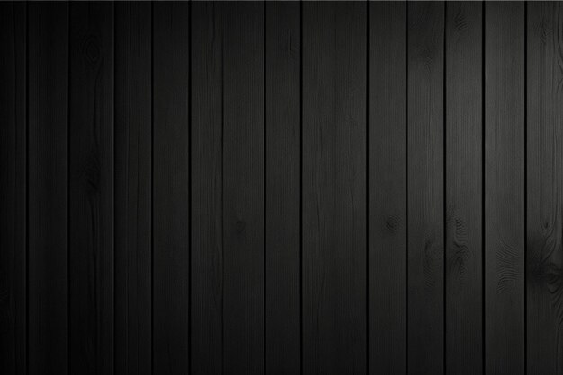 Photo plain black wood background