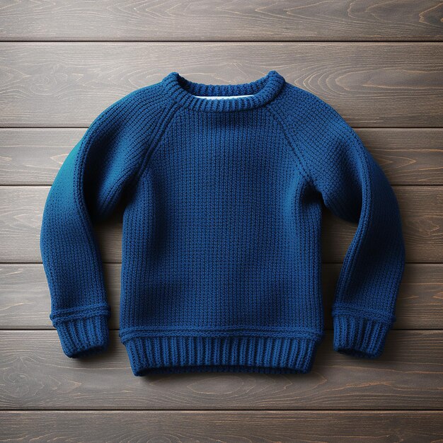 Photo plain blue sweater