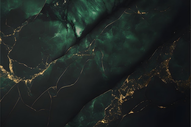 Plain dark green and gold smooth marble background