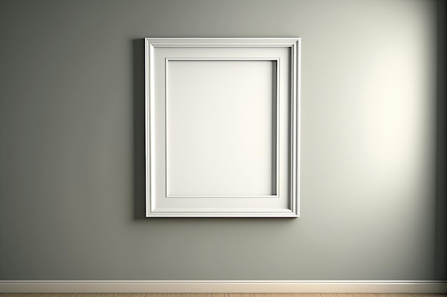 A plain empty frame on the wall