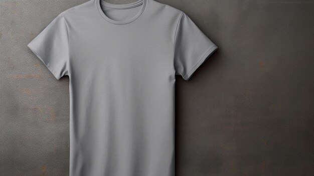 Photo plain gray tshirt background mockup