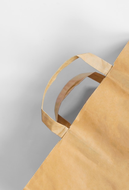 Plain paper bag with handles