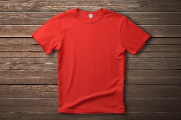 Plain red mockup blank shirt